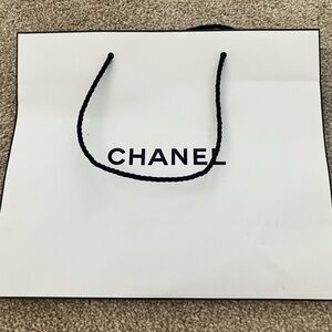 CHANEL Shopping Bag Black White